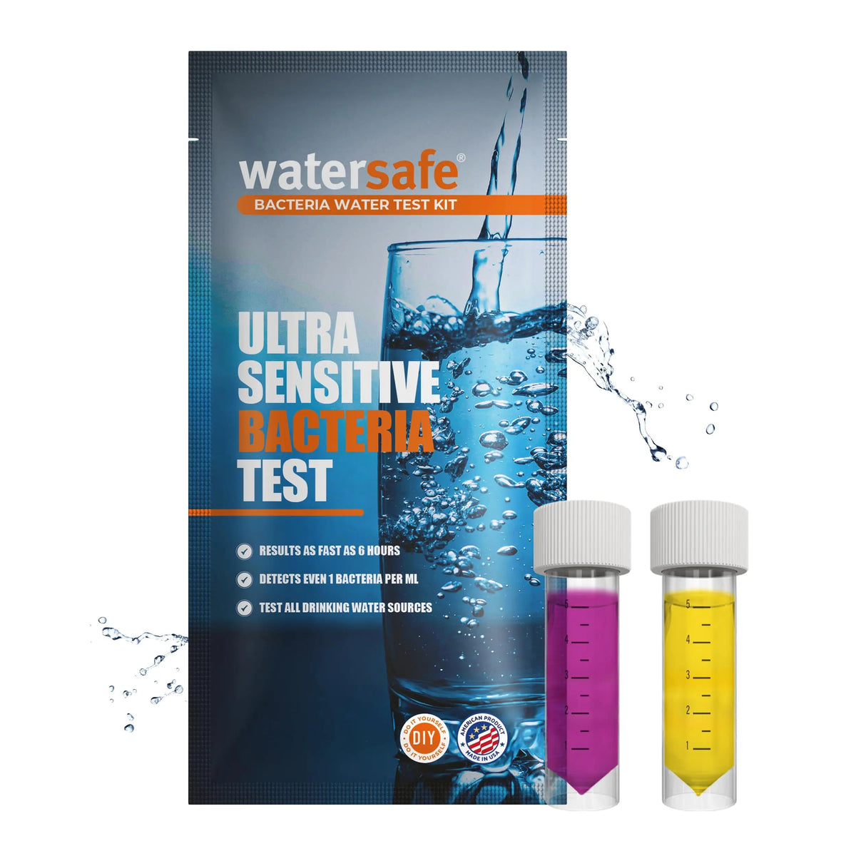 Watersafe® Bacteria Water Test Kit – USA-Made – Results as Fast as 6 Hours – Detects Coliform (Inc. E. coli) & Non-Coliform Bacteria in Drinking, Well & Tap Water – Lab-Quality Testing – 1 Pack WatersafeBuy Supplements Australia