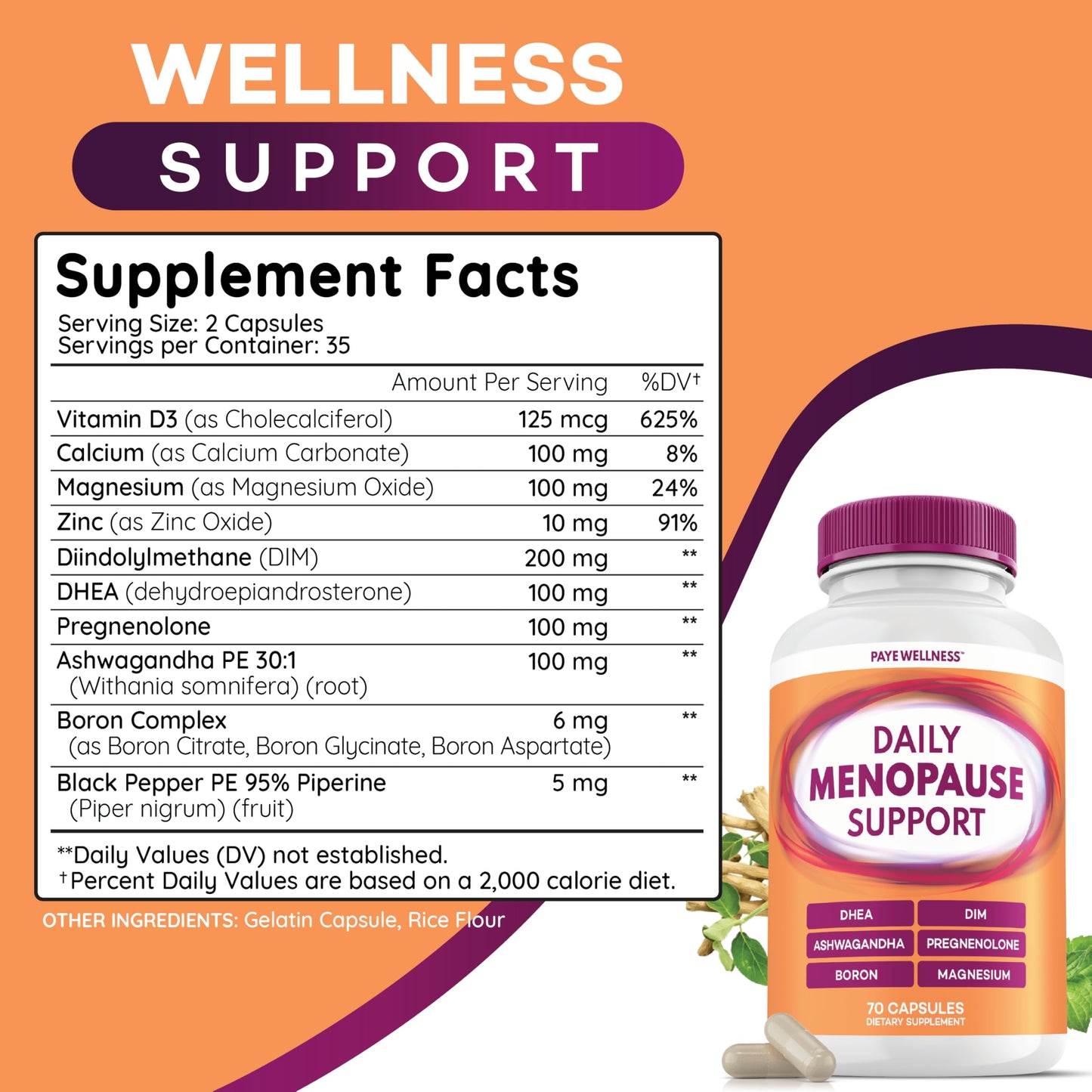 Menopause and Perimenopause Supplement for Women 10-1 Relief Formula for Hot Flashes, Night Sweats, Mood, Energy & Hormone – DIM, Ashwagandha, Vitamin D, DHEA, Zinc, Magnesium 2-Pack, 140 Capsules PAYÉBuy Supplements Australia