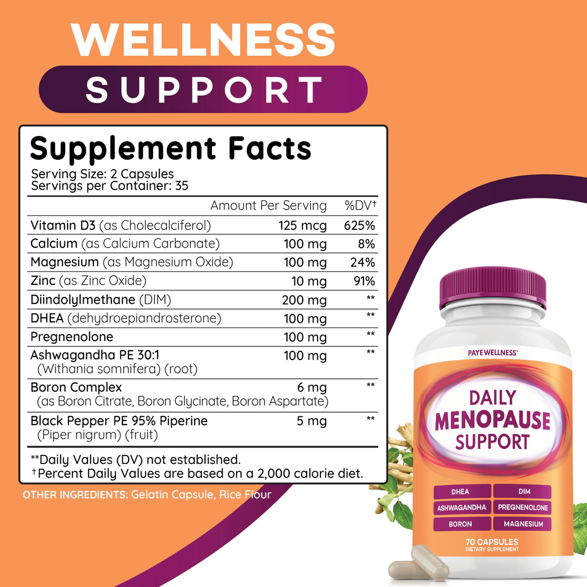 Menopause and Perimenopause Supplement for Women 10-1 Relief Formula for Hot Flashes, Night Sweats, Mood, Energy & Hormone – DIM, Ashwagandha, Vitamin D, DHEA, Zinc, Magnesium 2-Pack, 140 Capsules PAYÉBuy Supplements Australia