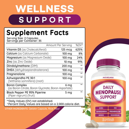 Menopause and Perimenopause Supplement for Women 10-1 Relief Formula for Hot Flashes, Night Sweats, Mood, Energy & Hormone – DIM, Ashwagandha, Vitamin D, DHEA, Zinc, Magnesium 2-Pack, 140 Capsules PAYÉBuy Supplements Australia