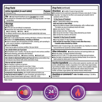 GoodSense Omeprazole Delayed Release Orally Disintegrating Tablets 20 mg, Strawberry Flavor, Dissolve Tabs, Treats Frequent Heartburn, Acid Reducer, Heartburn Medicine, 42 Tablets GoodSense buy supplements Au