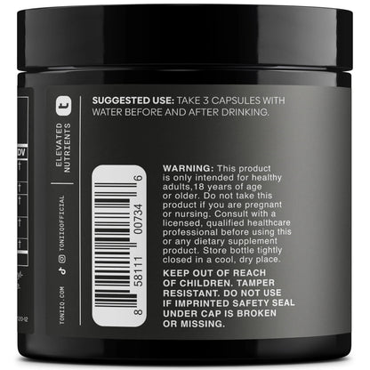 Toniiq Ease with DHM - Full Liver Support for a Night Out - 120 Capsules - 50x Super Concentrated Extract Toniiq buy supplements Au