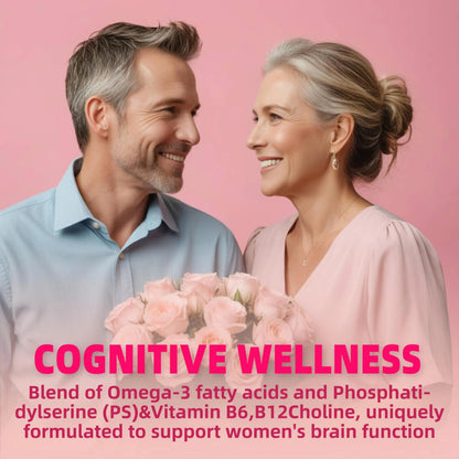 Lerinettia Multivitamin for Women Gummies for 40+ with Omega-3, Niacinamide, B-Complex, Lutein, Iron, Choline, Phosphatidylserine, Vitamin D3 Lerinettia
