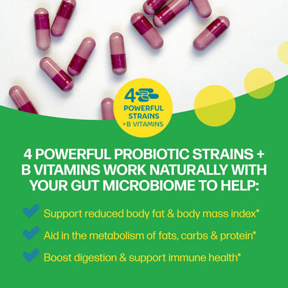 Culturelle Metabolism + Weight Management with SlimBiotics® Probiotic Capsules – 30 Count – Helps Safely Manage Weight - Promotes Healthy Metabolism and Physical & Mental Energy Culturelle buy supplements Au