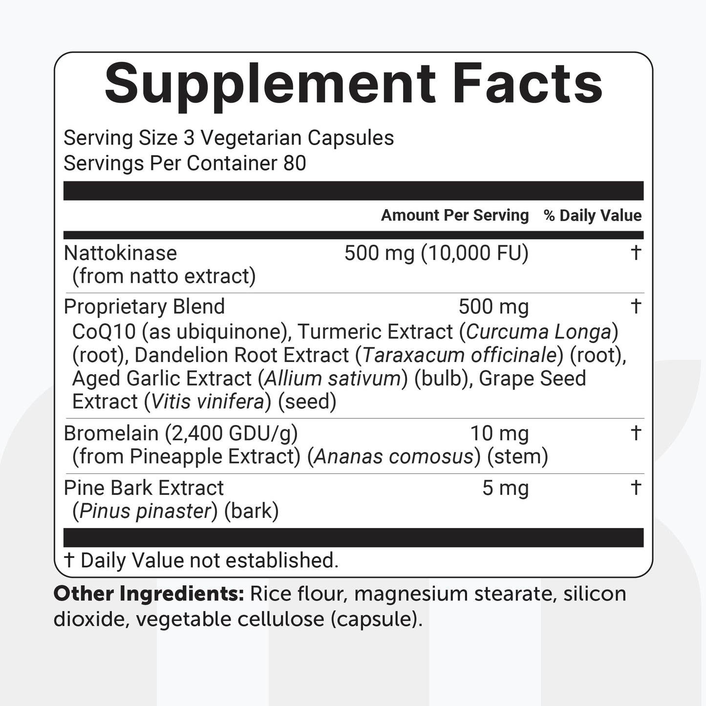 Micro Ingredients Nattokinase 10,000 FU Per Serving (Natural Natto Extract), 240 Vegetarian Capsules | with CoQ10, Turmeric, Aged Garlic & Pine Bark Extract