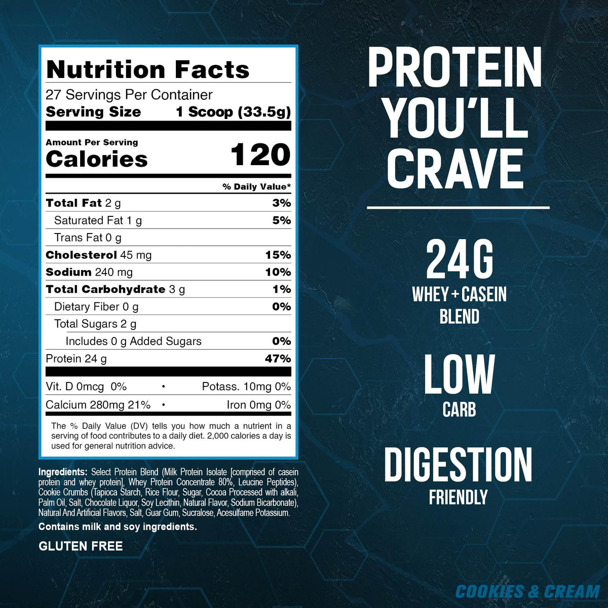 PEScience Select Protein, Cookies and Cream, 27 Serving, Premium Whey and Casein PEScienceBuy Supplements Australia