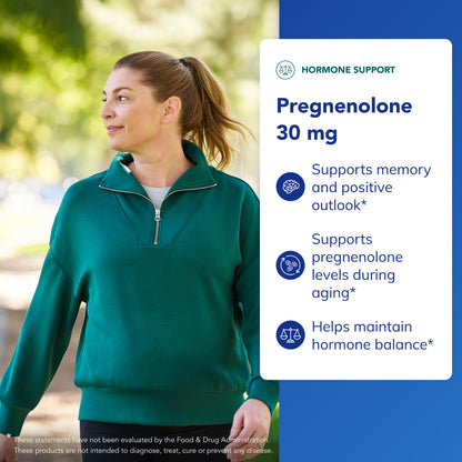 Pure Encapsulations Pregnenolone - 30 mg - Hormone Support - Memory Support - Gluten Free & Vegan - 180 Capsules
