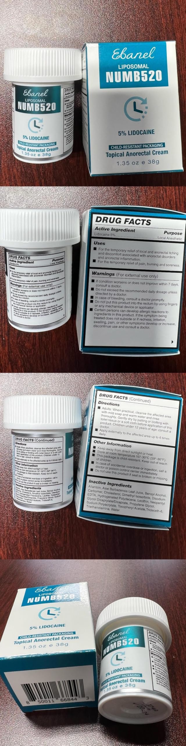 Ebanel 5% Lidocaine Numbing Cream, Pain Relief Burn Itch Numb Cream, Maximum Strength Topical Anesthetic with Allantoin, Vitamin E for Local and Anorectal Uses, Hemorrhoid Treatment, 1.35 Oz Ebanel buy supplements Au