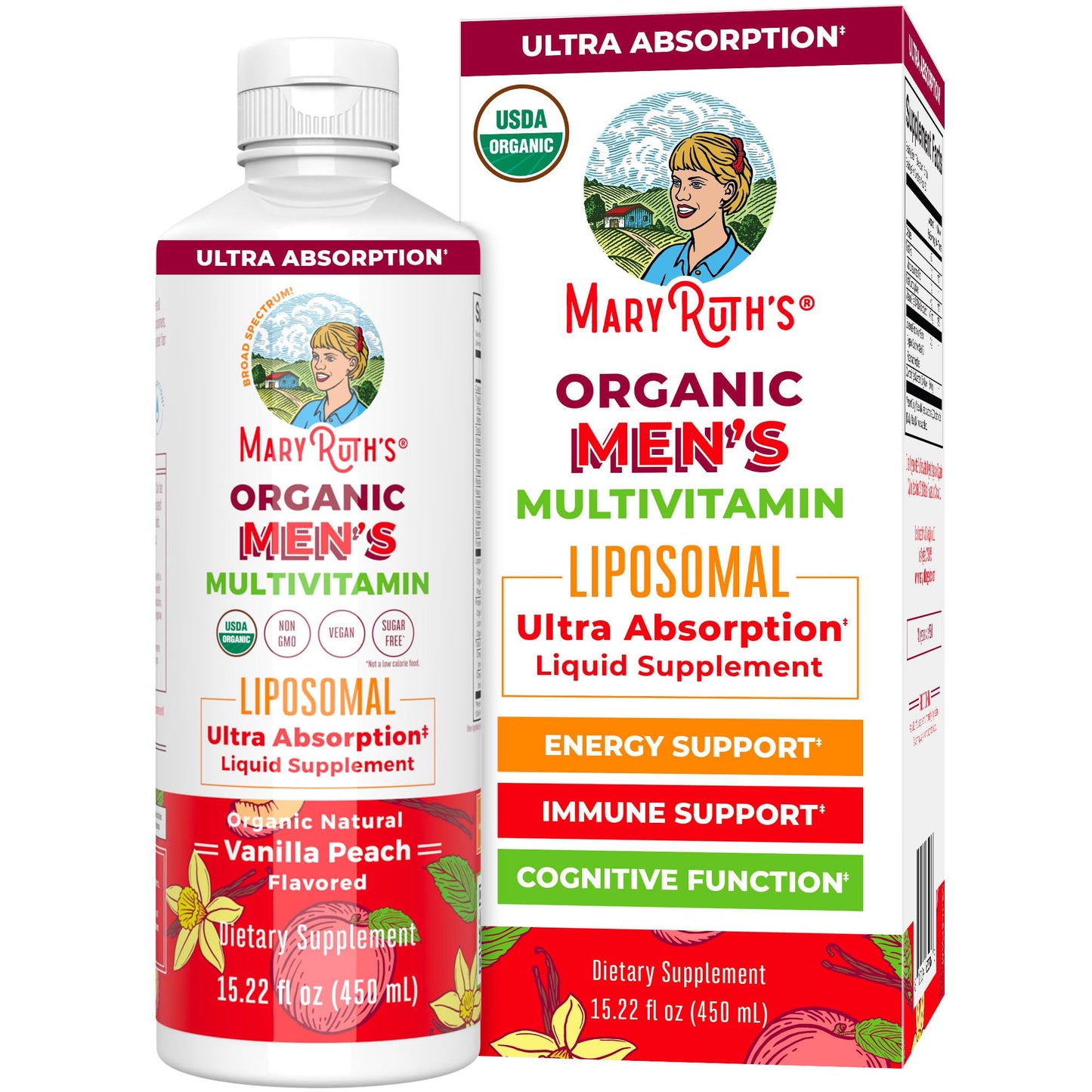 MaryRuth Organics Multivitamin for men | Sugar Free mens Multivitamin | Liquid Vitamins for men | Immune Support Supplement | Cognitive Health & Overall Wellness | Vegan | Non-GMO | 15.22 Fl Oz MARYRUTH'SBuy Supplements Australia