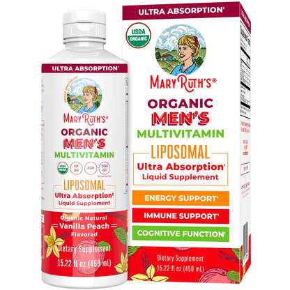 MaryRuth Organics Multivitamin for men | Sugar Free mens Multivitamin | Liquid Vitamins for men | Immune Support Supplement | Cognitive Health & Overall Wellness | Vegan | Non-GMO | 15.22 Fl Oz MARYRUTH'SBuy Supplements Australia