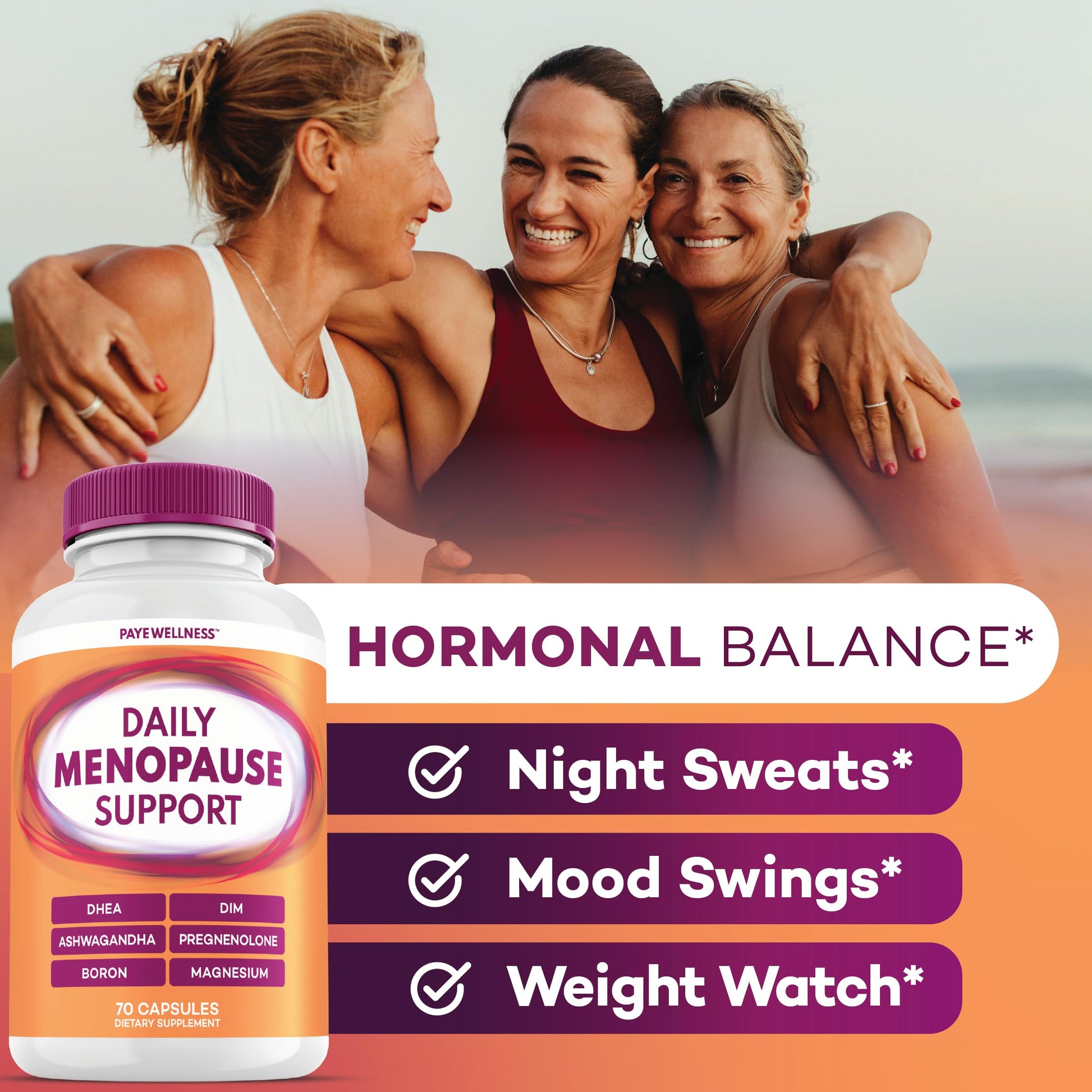Menopause and Perimenopause Supplement for Women 10-1 Relief Formula for Hot Flashes, Night Sweats, Mood, Energy & Hormone – DIM, Ashwagandha, Vitamin D, DHEA, Zinc, Magnesium 2-Pack, 140 Capsules PAYÉBuy Supplements Australia