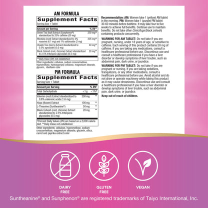 Nature's Way AM/PM PeriMenopause Formula, Perimenopause and PMS Symptom Support*, Hormone-Free, Hot Flashes*, PMS Symptoms*, Restful Sleep*, 30 AM & 30 PM Tablets Nature's WayBuy Supplements Australia