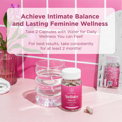 VeeBalance Bundle – Boric Acid Suppositories, Feminine Wash & Cranberry Probiotics for Women – pH Balance & Freshness Support VeeFreshBuy Supplements Australia