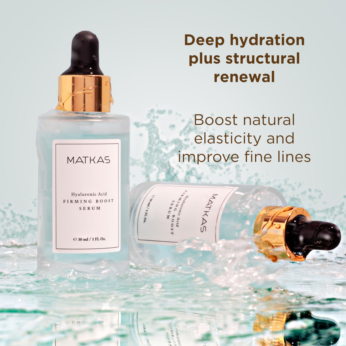 MATKAS Korean Firming Boost Hydrating Hyaluronic Acid Serum 1 Fl. Oz. - Hyaluronic Acid + 2% Niacinamide Serum for Dry Skin, Anti Aging Korean Peptides Moisturizer for Face, Deep Facial Skin Hydration MATKAS buy supplements Au