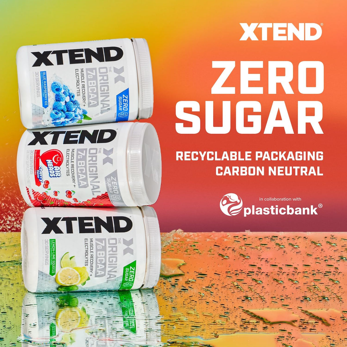 Xtend Original BCAA Powder, 7g BCAAs and 2.5g L-Glutamine for Muscle Recovery Hydration and Lean Muscle, Sugar Free Intra and Post Workout Drink with Electrolytes