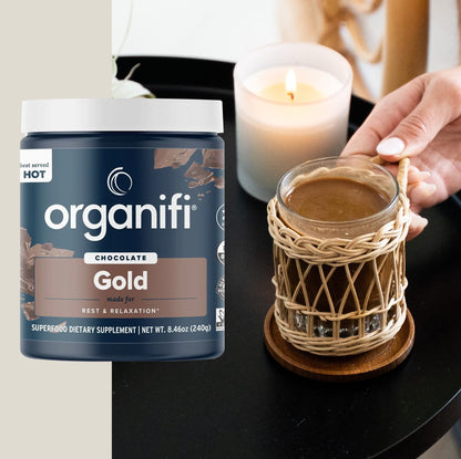 Organifi - Gold Chocolate - Superfood Supplement Powder - 20 Day Supply - Supports Rest OrganifiBuy Supplements Australia