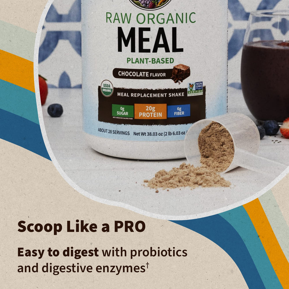 Garden of Life Vegan Protein Powder - Raw Organic Meal Replacement Shakes