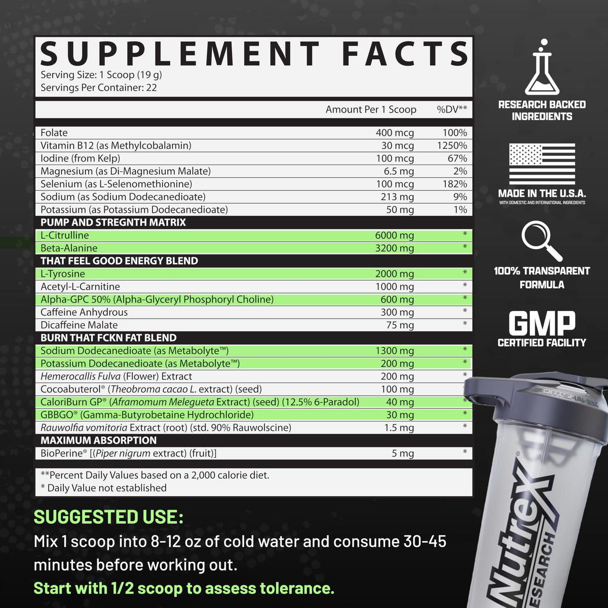 Nutrex Research Outlift Burn Thermogenic Pre Workout Powder, 2 in 1 Performance Nutrex ResearchBuy Supplements Australia