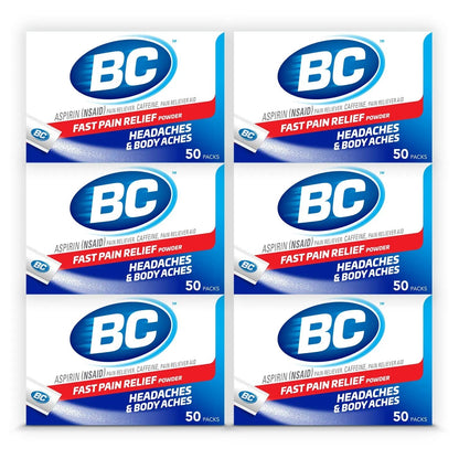 BC Powder Original Strength Pain Reliever, 50 Powder Sticks, 50 Count(Pack of 6) BCBuy Supplements Australia
