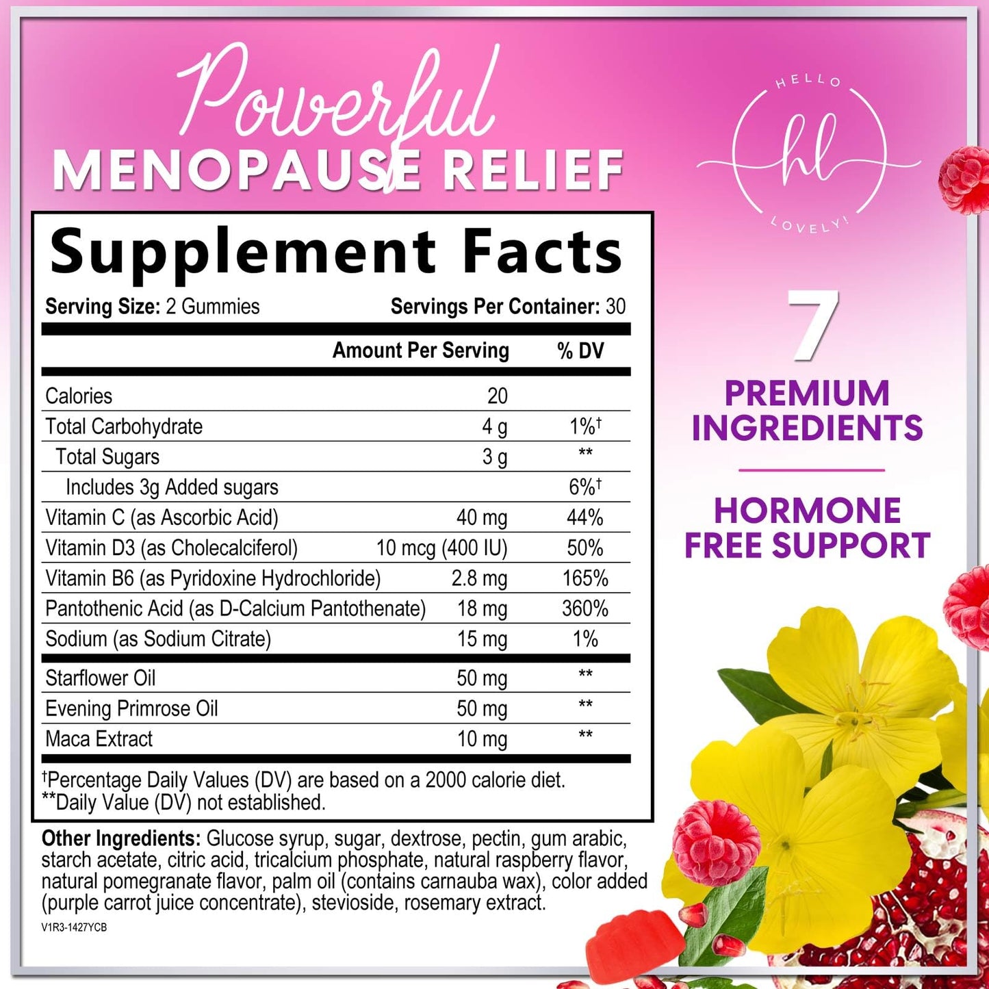Menopause Supplements for Women - Complete Natural Mild Hot Flashes & Night Sweats Support, Multi Benefit Menopause Relief Gummy, Support for Balance & Energy, Gluten-Free & Non-GMO - 60 Gummies Hello Lovely!Buy Supplements Australia