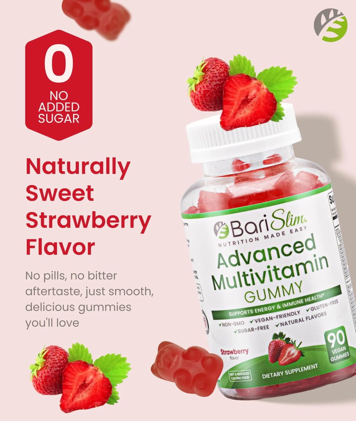 BariSlim Advanced Bariatric Multivitamin Gummies - Specially Formulated Bariatric Vitamins for Patients After Weight Loss Surgery BariSlim