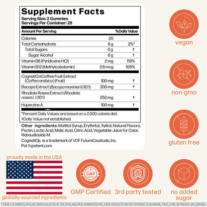 Avantera Elevate Gummies Premium Nootropic Supplement - Beat Brain Fog - Best Focus Supplements for Memory & Focus Support - Energy Without Crash - 60 Gummies for Women & Men AvanteraBuy Supplements Australia