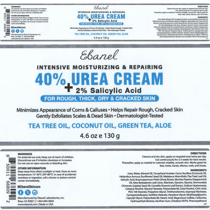 Ebanel Bundle of 40% Urea Cream 4.6 Oz, and 2.5% Retinol Moisturizer Ebanel buy supplements Au