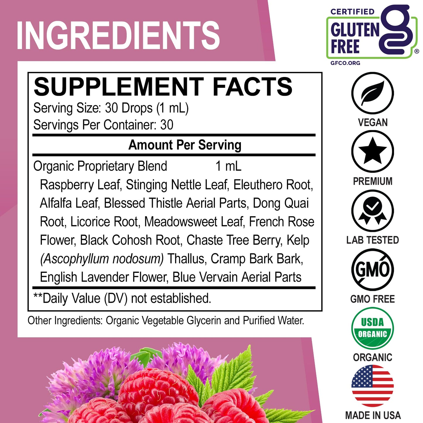 Hormone Balance for Women & PMS Relief - Women's Wellness Organic Hormonal Balance Supplements Liquid Drops & Menstrual Cramp Period Support - Raspberry Leaf, Chasteberry, Black Cohosh Supplement 1 Oz DR. BOBuy Supplements Australia