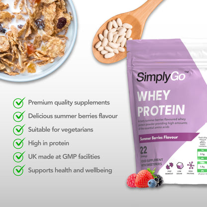 SimplyGo Whey Protein Powder | 900g | Simply Add 30g to Water, Juice or Shakes Simply SupplementsBuy Supplements Australia