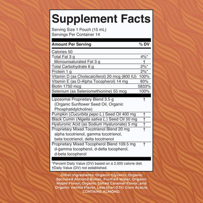 MaryRuth Organics Hair Growth Vitamins, Sugar & Gluten Free, Liquid Hair Vitamins with Vitamin D3, Vitamin E Biotin Hyaluronic Acid, Selenium for Hair & Skin Care Vegan, Non-GMO, 14-0.5 Fl Oz Pouches MARYRUTH'SBuy Supplements Australia