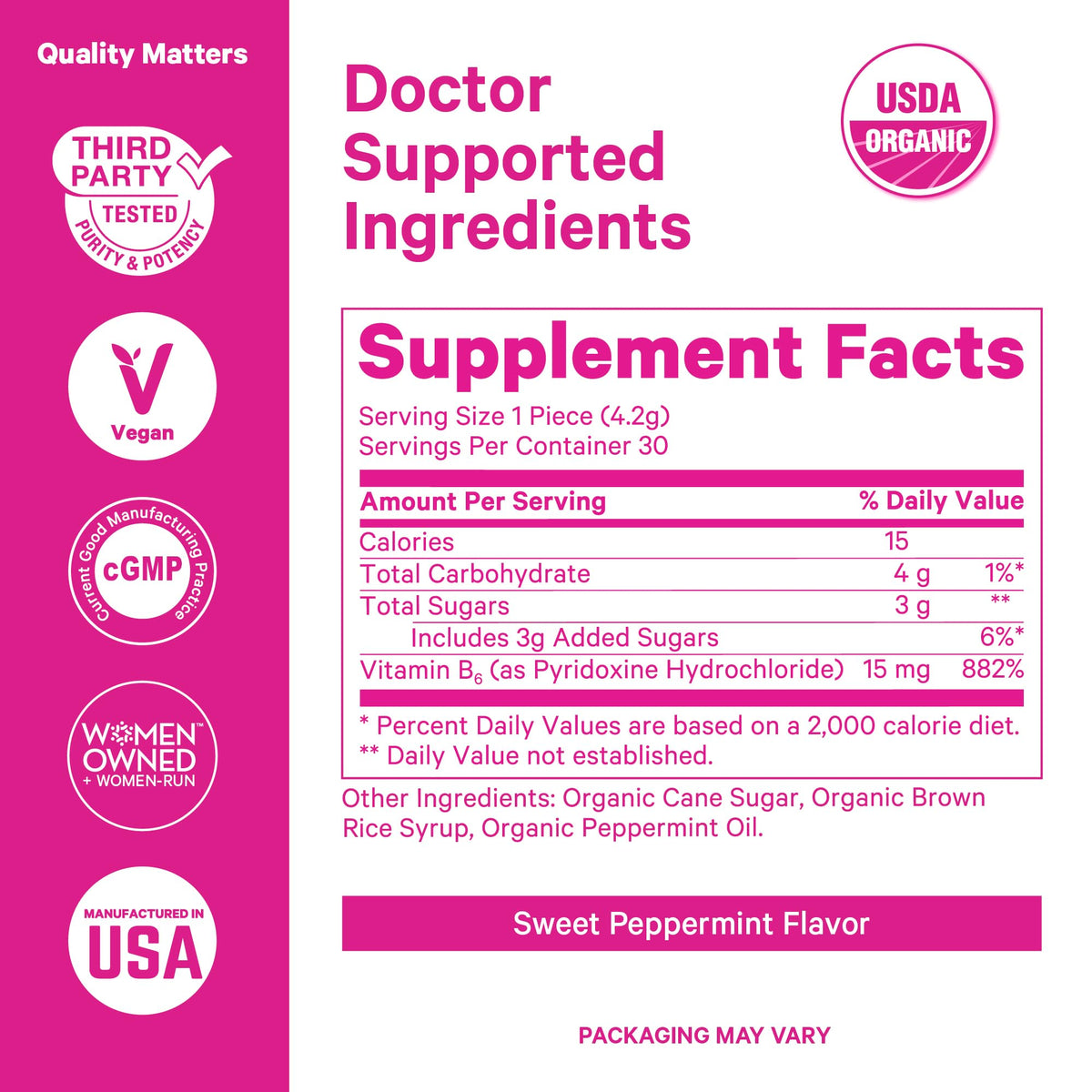 Pink Stork Mood and Stomach Relief Bundle - Magnesium Glycinate and Organic Peppermint Sweets for Morning Sickness and Motion Sickness, Mood Support Pink StorkBuy Supplements Australia