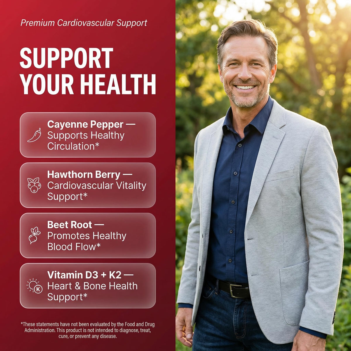 Clean Nutra Cayenne Pepper Drops Supplement Liquid + Hawthorn Berry, Vitamin D3 K2 Beet Root Powder, Ceylon Cinnamon, Turmeric Curcumin