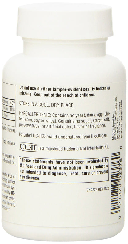 Source Naturals UC-II, Undenatured Collagen Joint Comfort Source NaturalsBuy Supplements Australia