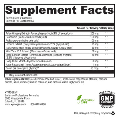 XYMOGEN Medcaps Menopause - Menopause Supplements for Women - Made with Dong Quai, Isoflavones, Ginseng Extract, Licorice Root + Black Cohosh - Gluten Free (120 Capsules) XYMOGENBuy Supplements Australia