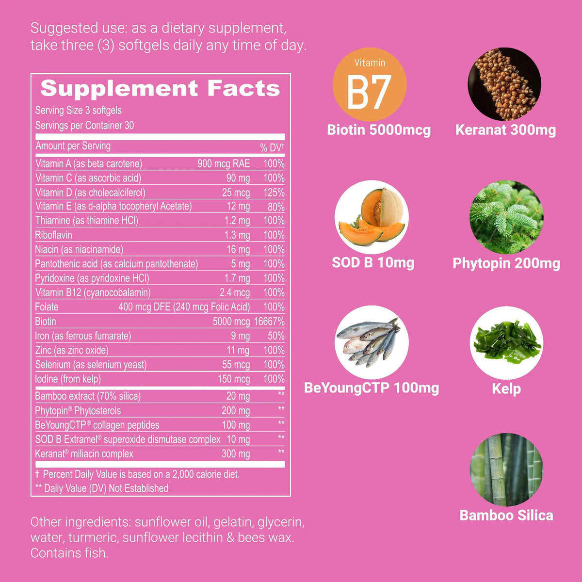 UpNourish Hair Growth Vitamins for Women - Proven Hair Supplement with KERANAT, DHT Blocker PHYTOPIN, Biotin 5000 mcg & SOD, Hair Vitamins for Faster Hair Growth, Hair Loss & Thinning Hair - 90 ct UpNourish buy supplements Au