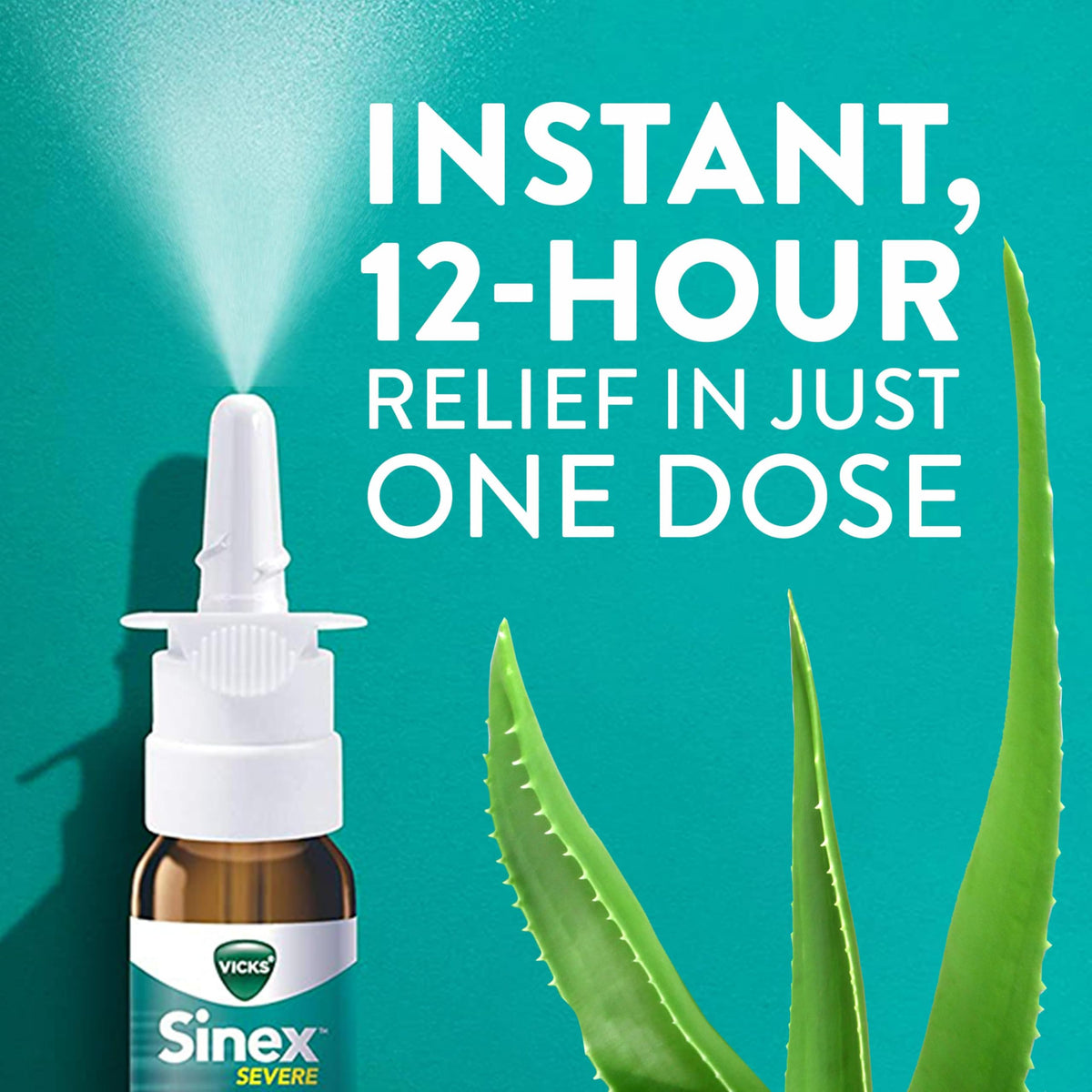 Vicks Sinex Severe Nasal Spray, Moisturizing Ultra Fine Mist with Aloe, Decongestant Medicine, Relief from Stuffy Nose Due to Cold or Allergy, Nasal Congestion & Sinus Pressure Relief, 265 Sprays x 2 Vicks buy supplements Au