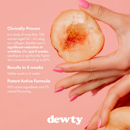Dewty Collagen Drink - Peach Flavour Daily Collagen Supplements for Women - Individual Collagen Sachets DewtyBuy Supplements Australia