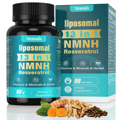 NMNH (Dihydronicotinamide Mononucleotide) 1000mg per Serving - NMN Alternative with Liposomal NAD+, Resveratrol & PQQ| Non-GMO, Gluten-Free | Supports Energy, Focus & Healthy Aging | 90 Capsules TatavonixBuy Supplements Australia