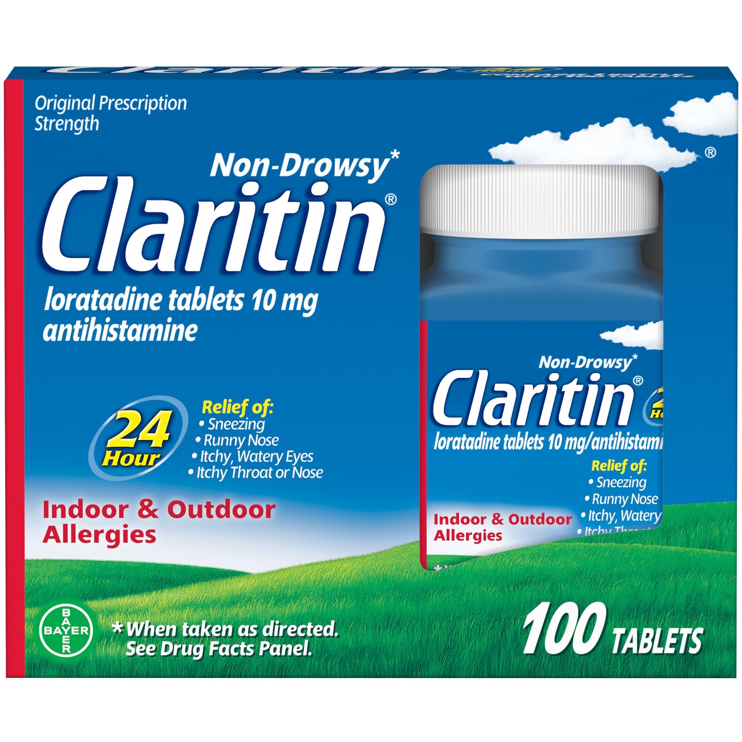 Claritin Allergy Medicine for Adults, 24-Hour Non-Drowsy Loratadine 10mg Pills, Antihistamine, 100 Tablets Claritin buy supplements Au