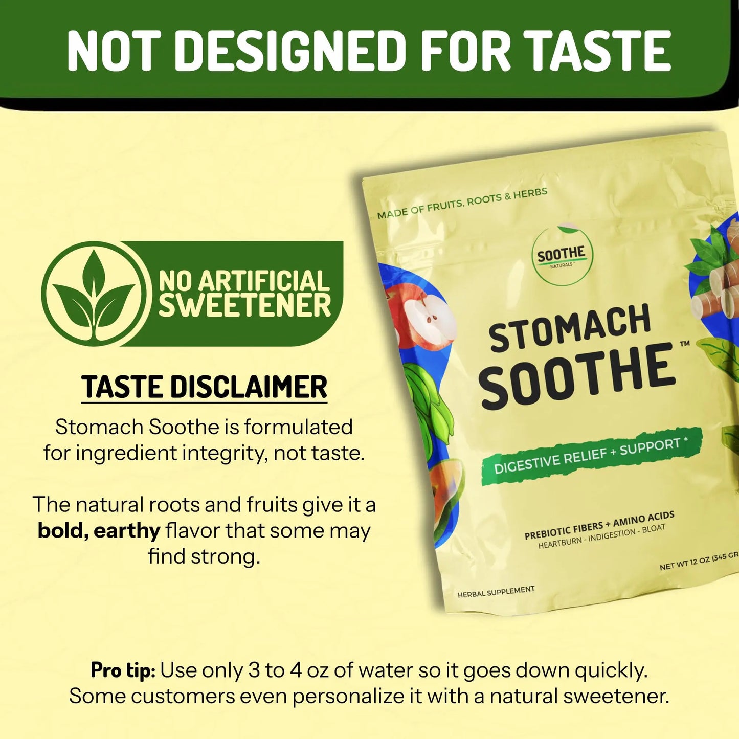 Stomach Soothe Soothe Naturals Acid Reflux Powder - L Glutamine for Gut Health, Acid Reflux Medicine, Leaky Gut Repair, Gut Lining Repair, Stomach Soothe canada supplements