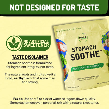 Stomach Soothe Soothe Naturals Acid Reflux Powder - L Glutamine for Gut Health, Acid Reflux Medicine, Leaky Gut Repair, Gut Lining Repair, Stomach Soothe canada supplements