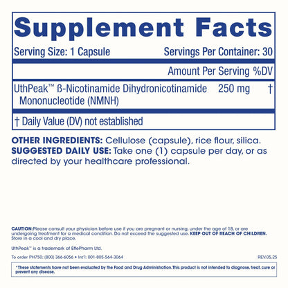 Pure NMNH (Dihydronicotinamide Mononucleotide) 250 mg 30 Capsules | NAD+ Optimizer | 3rd Party Triple Lab Tested ProHealthBuy Supplements Australia