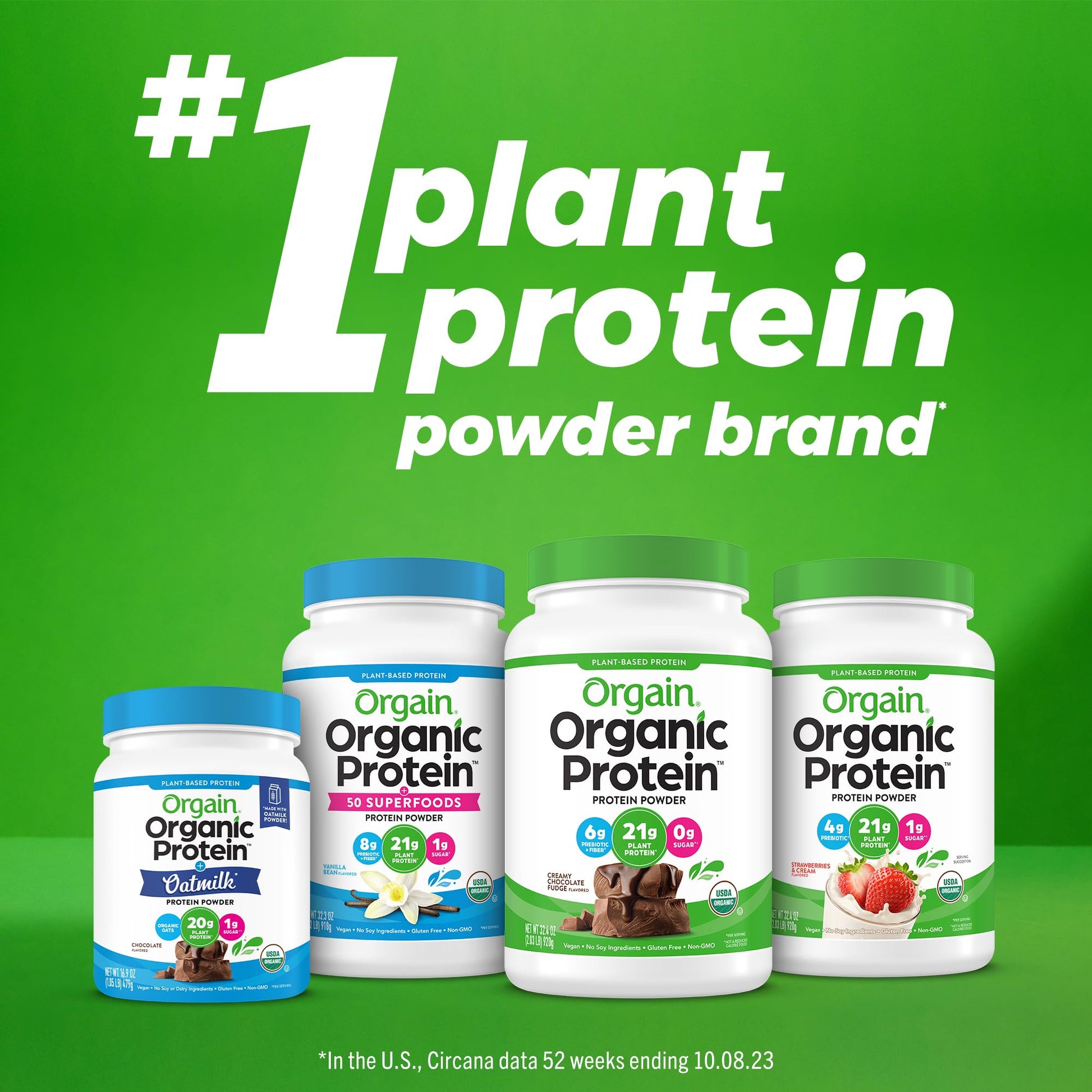 Orgain Organic Vegan Protein Powder, Creamy Chocolate Fudge - 21g Plant Based Protein OrgainBuy Supplements Australia