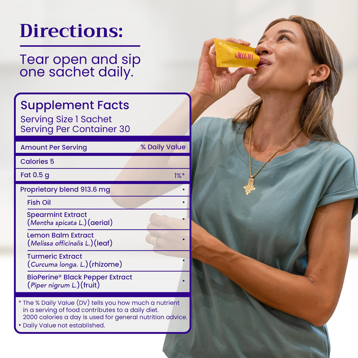 BeMe Liquid Omega 3 Fish Oil - Turmeric Curcumin, Lemon Balm Extract & Omega 3 Supplement for Women - Patented EPAX® for Quick Absorption & high bioavailability - Supports Memory & Brain Health BeMeBuy Supplements Australia