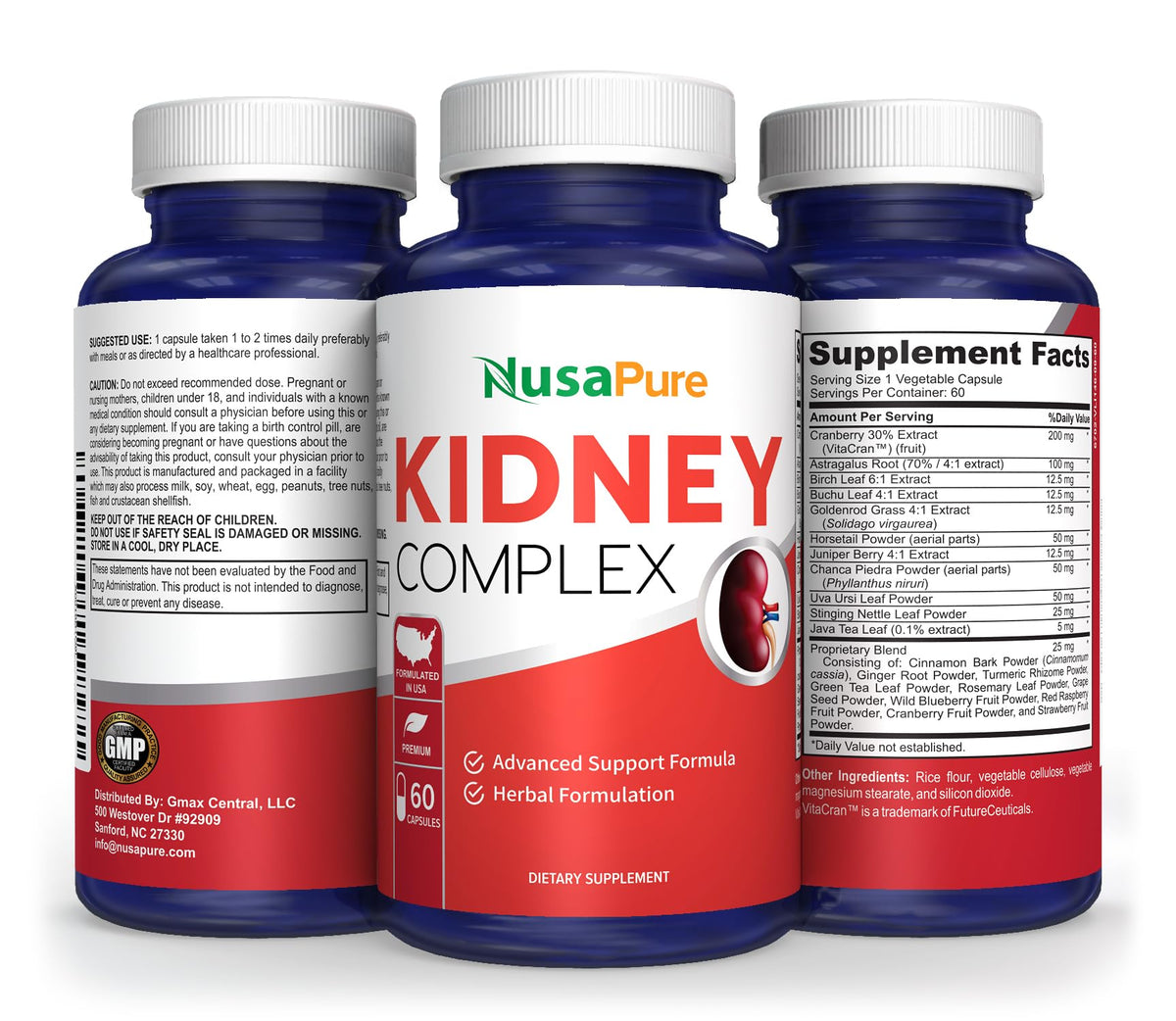 NusaPure Kidney Complex (Vegetarian) 60 caps NusaPureBuy Supplements Australia