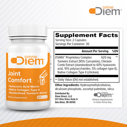 OmneDiem Joint Comfort with ZOARA, 60 Capsules – Dietary Supplement for Comprehensive Joint Care & Comfort Omne DiemBuy Supplements Australia