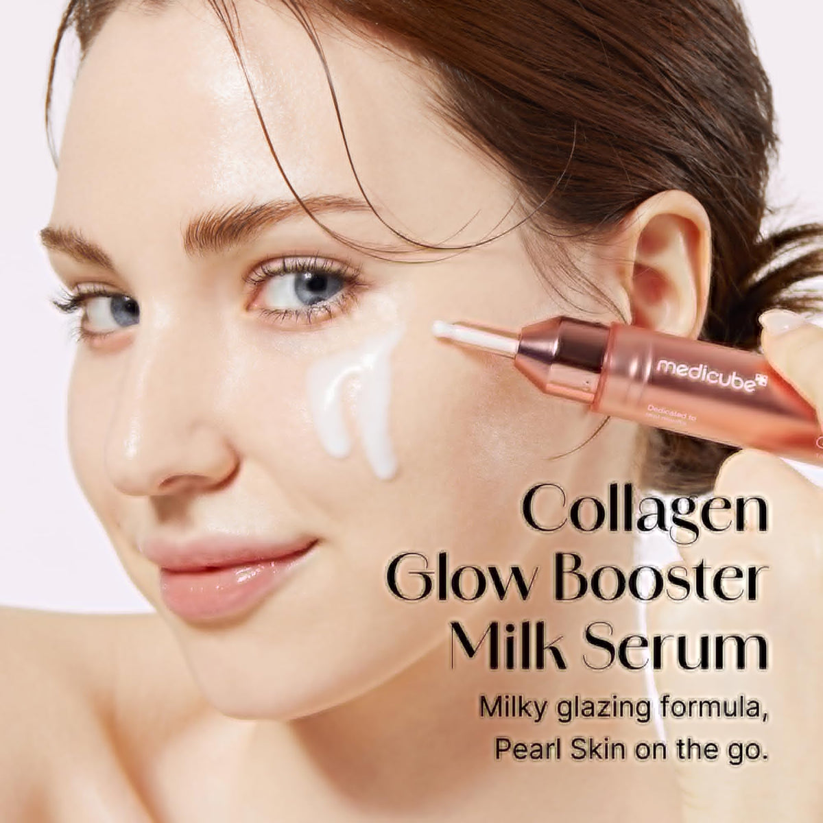 Medicube Collagen Glow Booster Milk Serum - Twist & Click - Radiance & Hydration with Niacinamide, Milk Protein Extract, Hydrolyzed Collagen