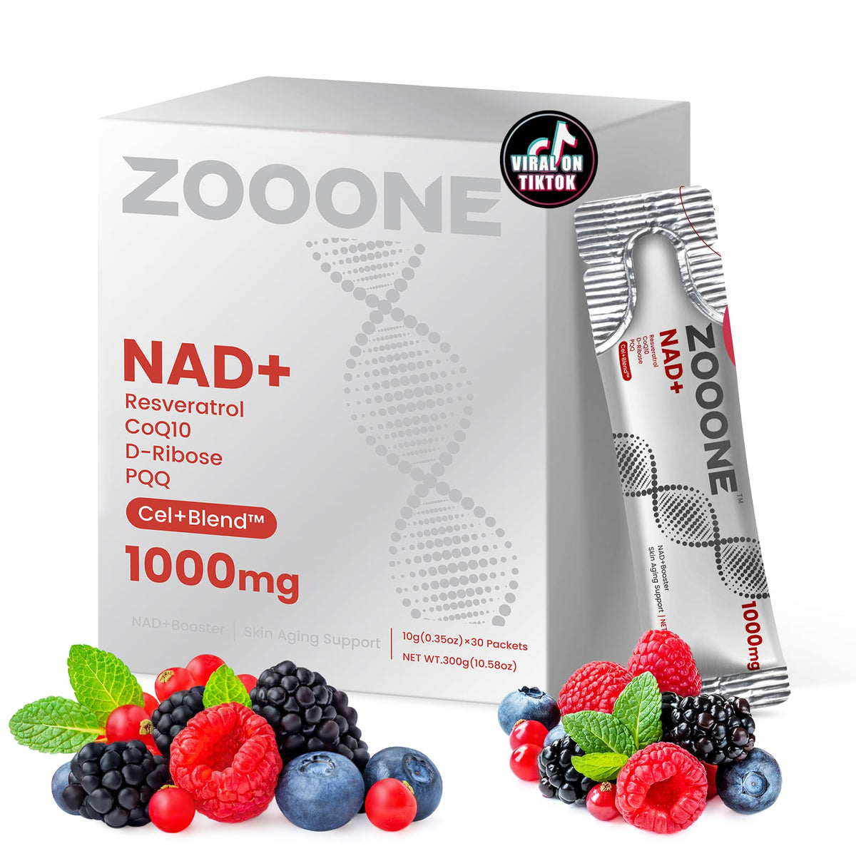 zooone- NAD+ Supplement 30pcs, Premium Nicotinamide Riboside & Resveratrol, DNA Repair & Healthy Aging， Advanced NAD Supplement for Men & Women, Boosts Cellular Energy. zoooneBuy Supplements Australia