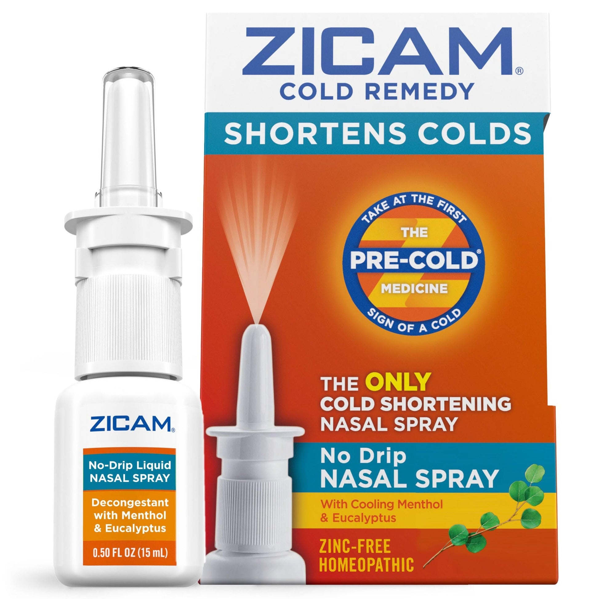 Zicam Cold Remedy No-Drip Nasal Spray with Cooling Menthol & Eucalyptus, Homeopathic, Zinc-Free, Pre-Cold Medicine, Shortens Cold Duration, 0.5 Ounce Zicam buy supplements Au