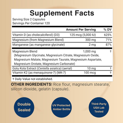 NatureBell 12-in-1 Magnesium Complex 1000mg, 4-Months Supply – Magnesium Glycinate, Citrate, Taurate, Malate, & More – High Absorption Formula for Men & Women – Chelated & Purified – 240 Capsules NatureBell buy supplements Au